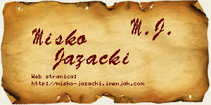 Miško Jazački vizit kartica